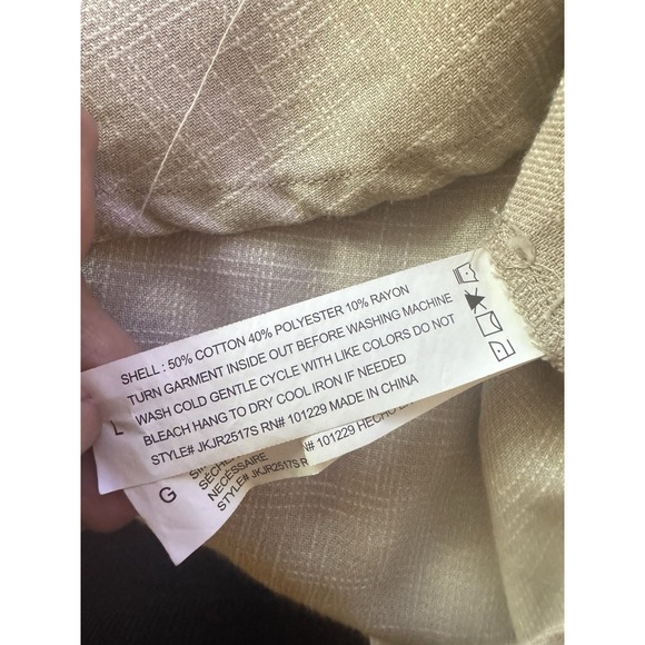 Ashley by 26 International Women's Sz L Beige Tunic‎ Shirt Pockets Casual - Picture 4 of 6